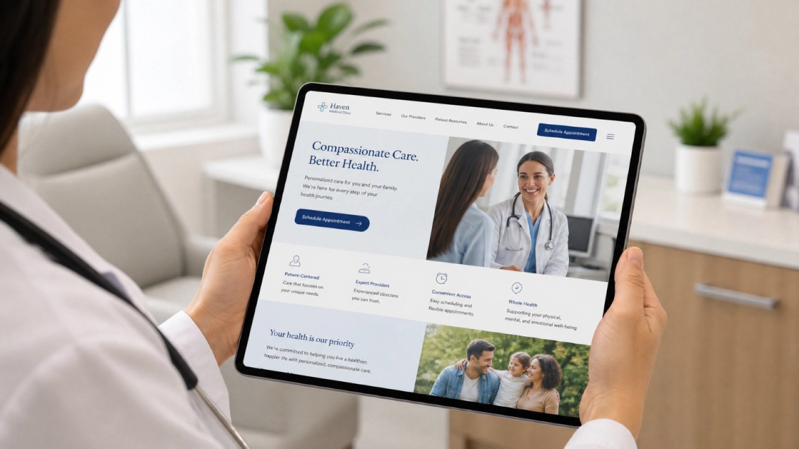 A conversion-built clinic website